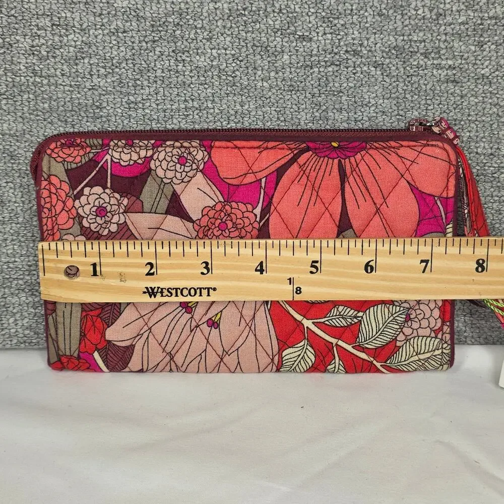 VERA BRADLEY FRONT ZIP WRISTLET – BOHEMIAN BLOOMS – 7.5" × 4.5" × 1" - Picture 7 of 9